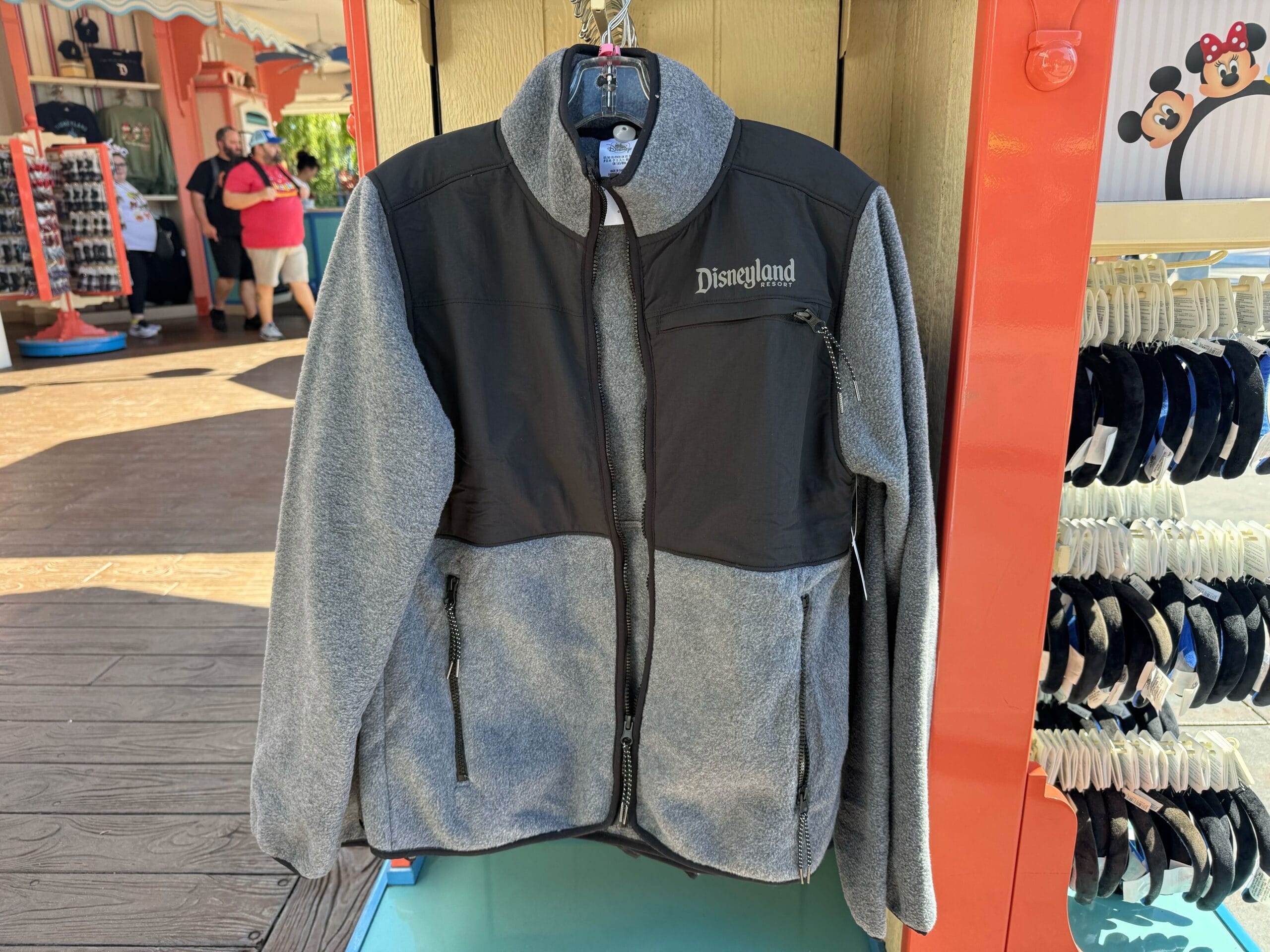 Gray and black Disneyland fleece jacket