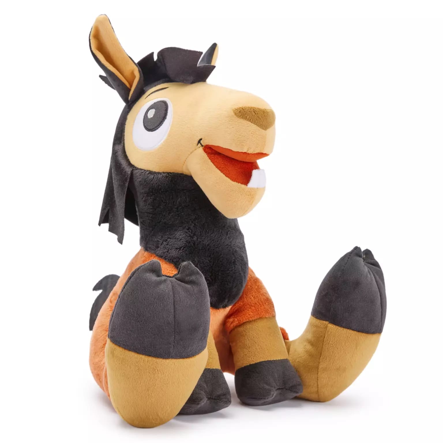 Kuzco Big Feet Plush, a cheerful cartoon llama from Emperor's New Groove, sits upright—classic Disney Store style, park merch feel.