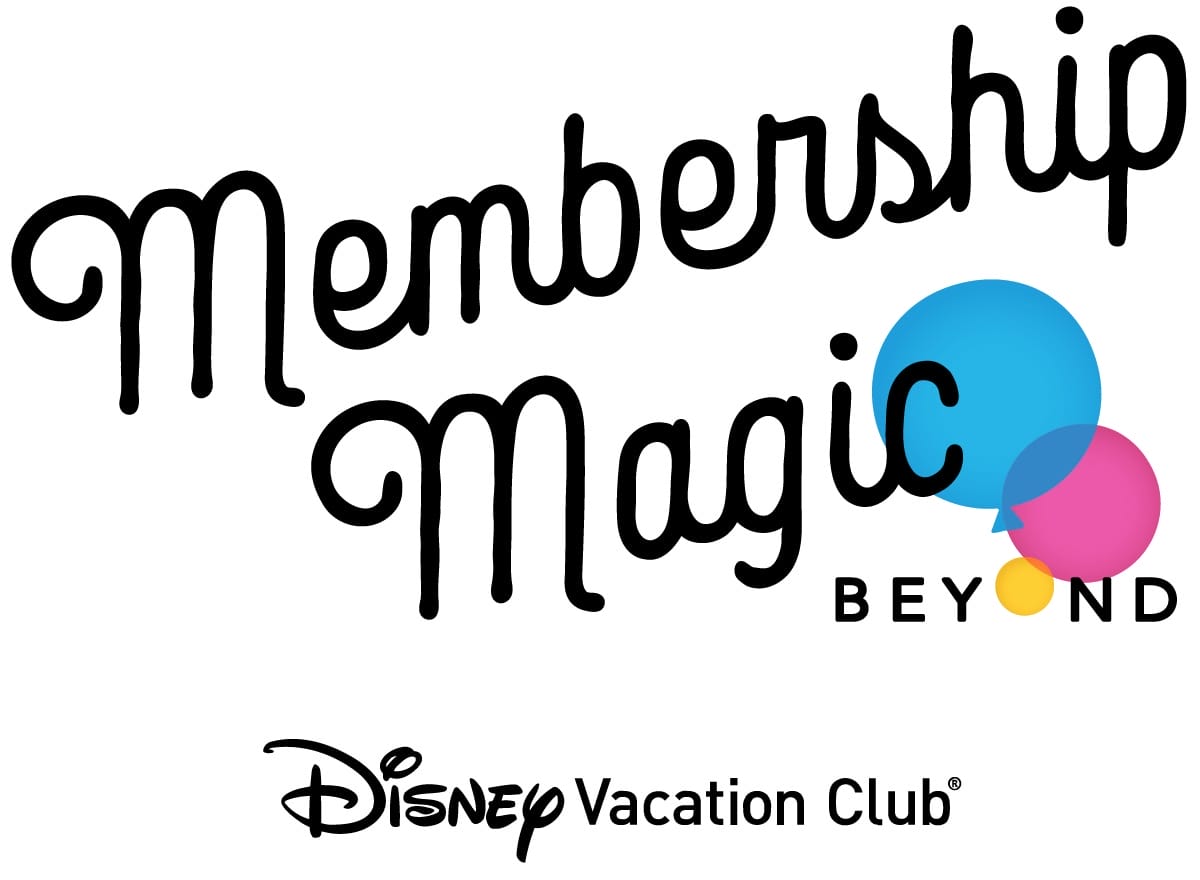 Membership Magic Beyond" text with blue and pink circles, plus "Disney Vacation Club 2026 Add-On Sale Date" beneath. No castle shown.