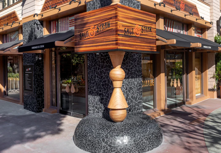 Salt & Straw storefront at Downtown Disney in Disneyland Resort.