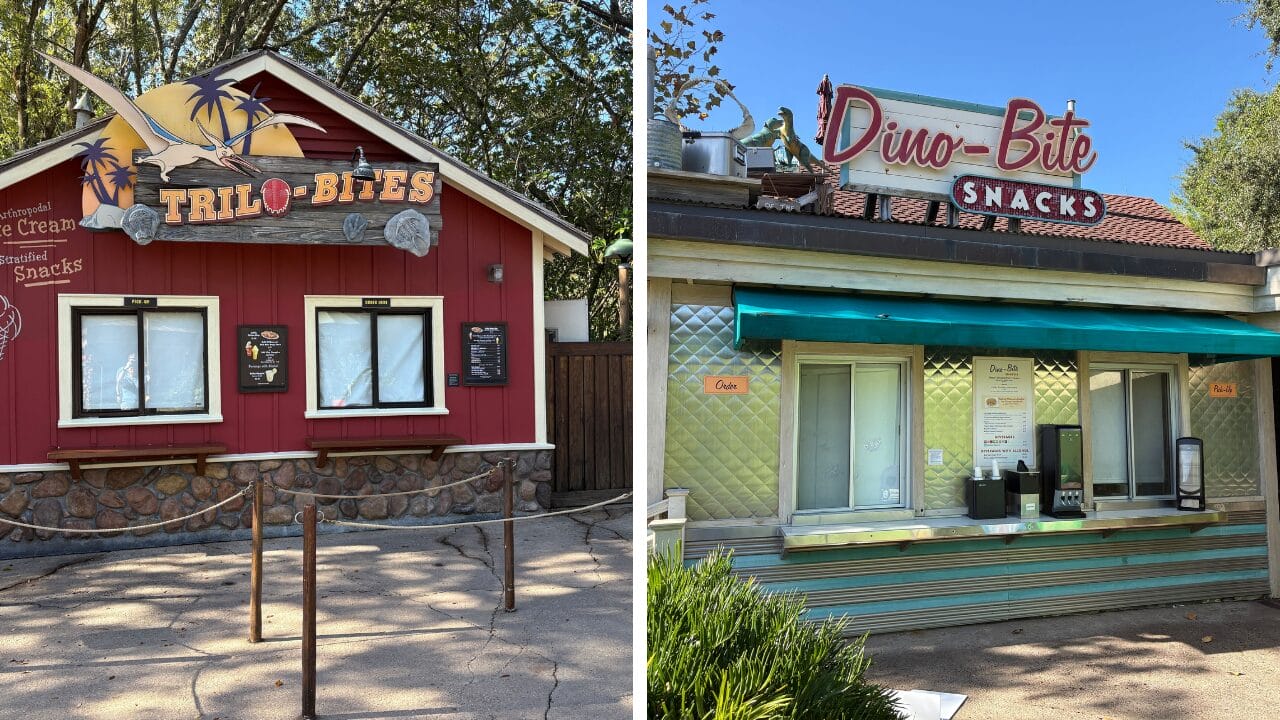 Closed Trilo-Bites and Dino Bite Snacks at Animal Kingdom, no crowds—no iconic Disney castles like those found in other parks.