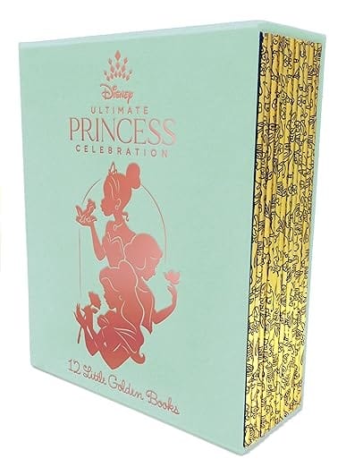 A Disney Ultimate Princess Celebration box set of 12 Little Golden Books, perfect for Amazon Prime Big Deal Day shoppers.