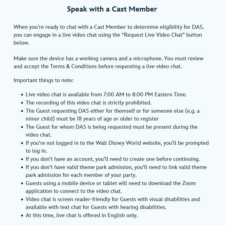 Discover DAS Eligibility info and Video Call steps for chatting with a Cast Member at Walt Disney World—compare the iconic castle.
