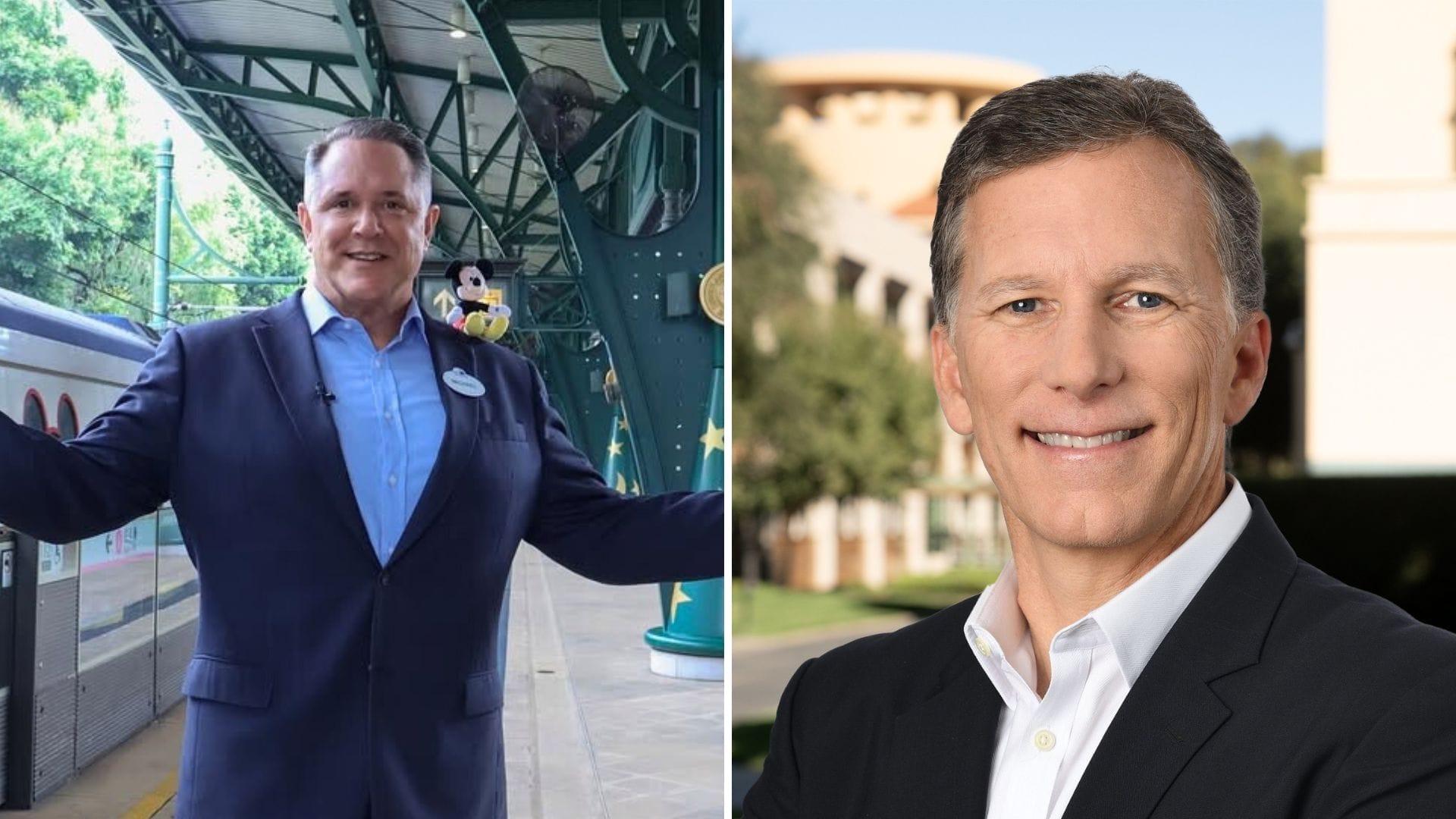 Two Walt Disney Company executives: Michael Moriarty and Kevin Lansberry.