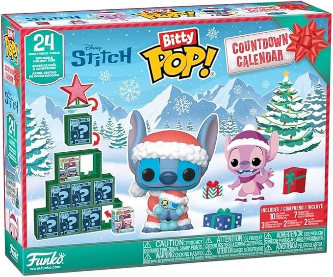 Disney Stitch Bitty Pop! Countdown Calendar box, perfect for Big Deal Day or Amazon Prime holiday shopping.