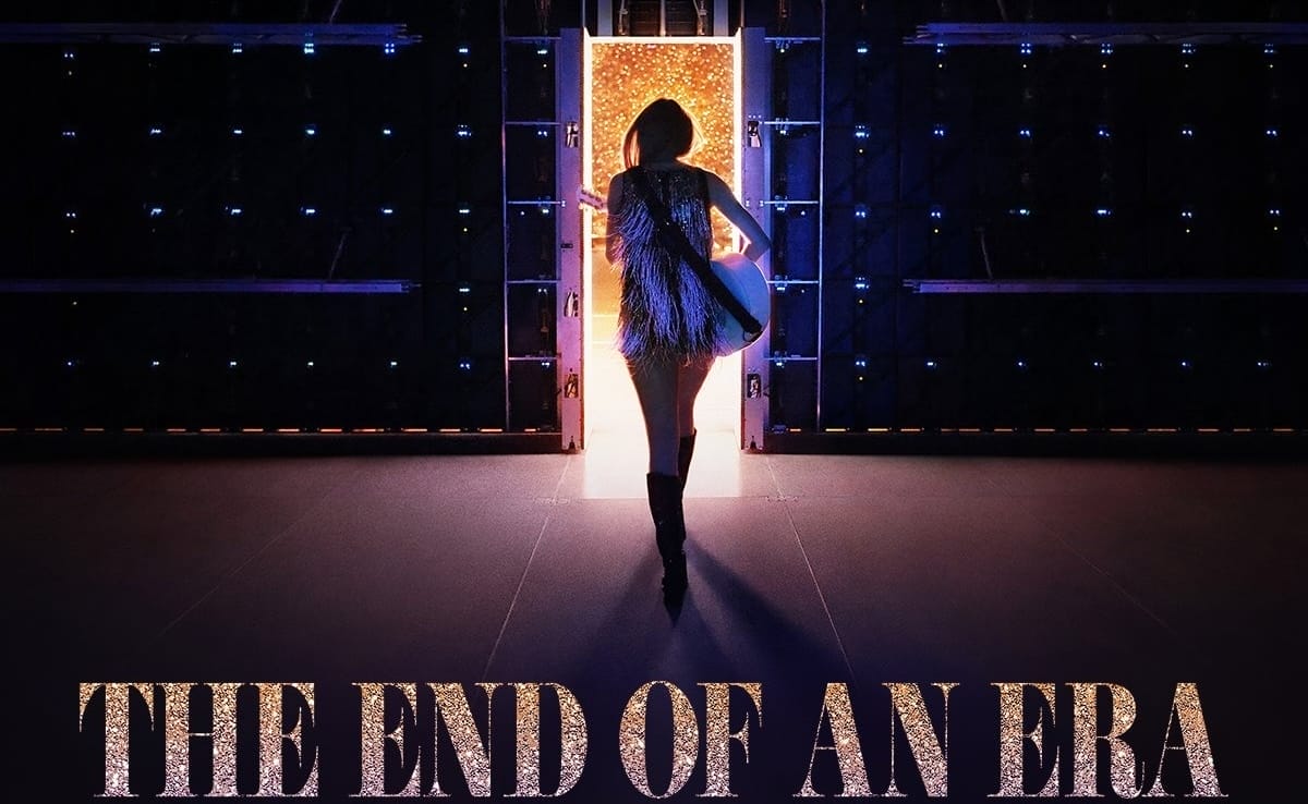 A person with a guitar walks toward a glowing doorway, "THE END OF AN ERA" and Daily Recap shown—no Disney castle in sight.