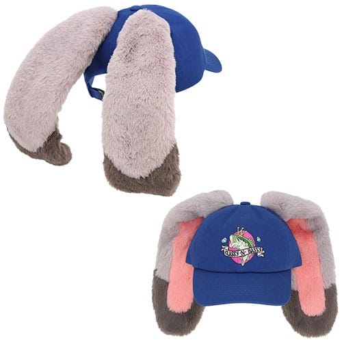 Blue cap featuring long plush bunny ears and the Tokyo Disneyland logo; great for Zootopia fans and Disney park collectors.