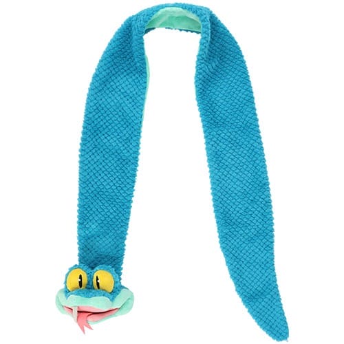 A blue, snake-inspired scarf with textured scales, ideal for Zootopia 2 fans—an exclusive Disney Parks collectible accessory.