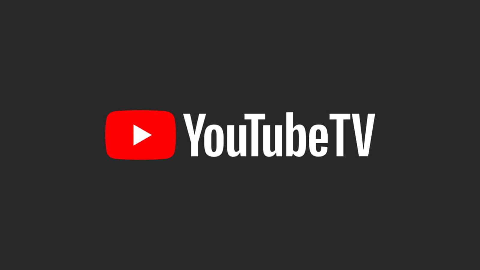 YouTube TV logo with red play button and white text on dark background; no castle, unlike Disney parks’ iconic castle logos.