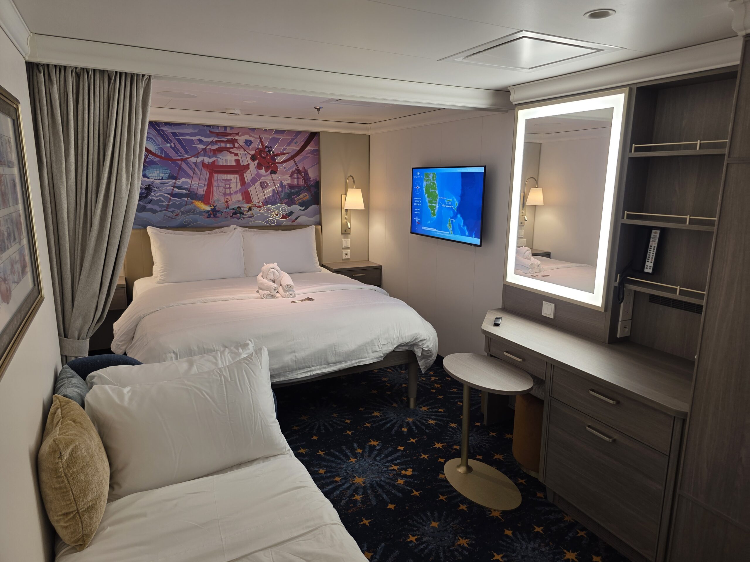 Inside Stateroom on the Disney Destiny