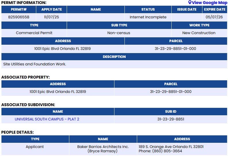 Epic Universe Expansion Revealed in New Permit
