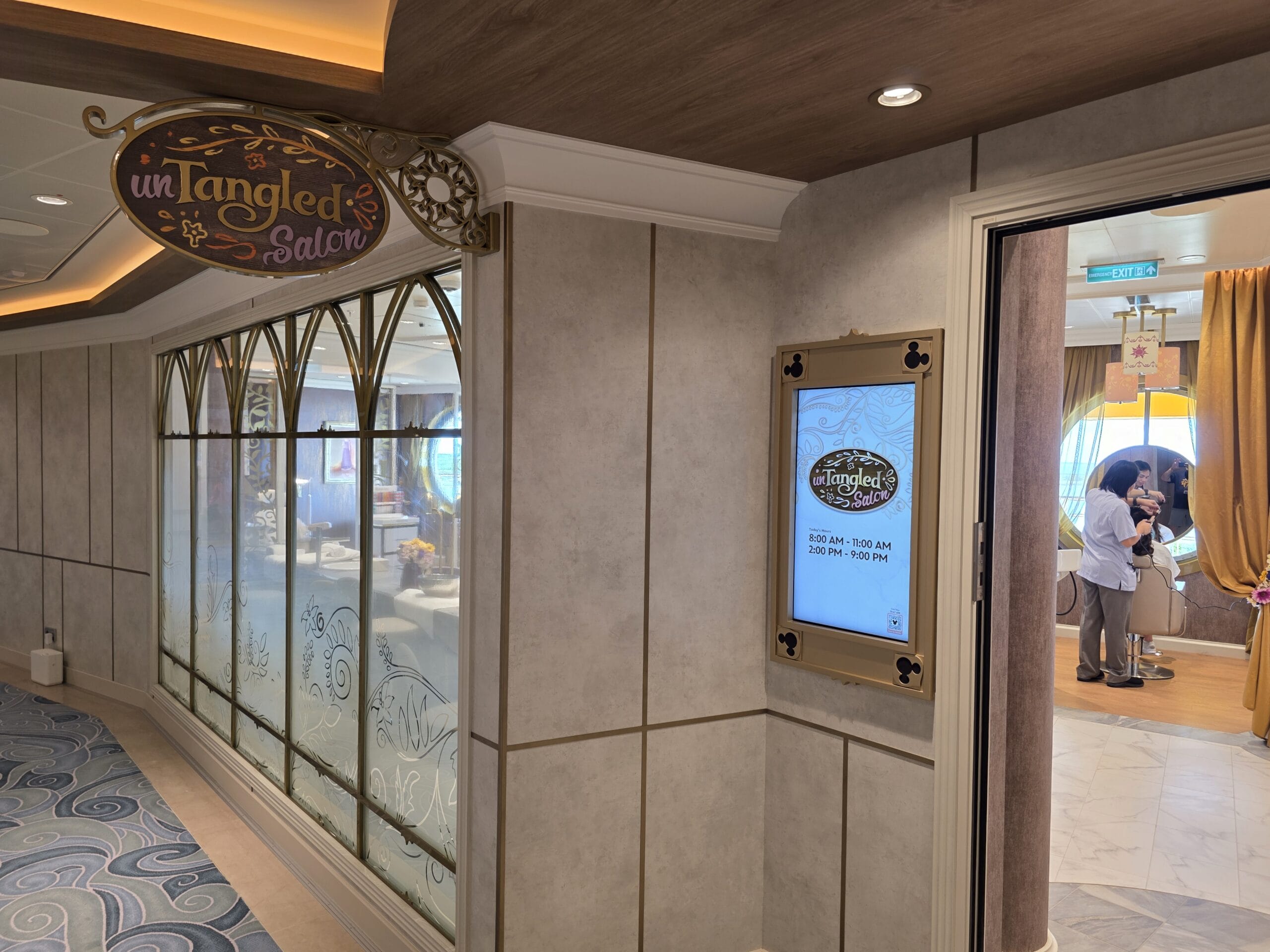 Untangled Salon is the Tangled-themed salon on the Disney Destiny.