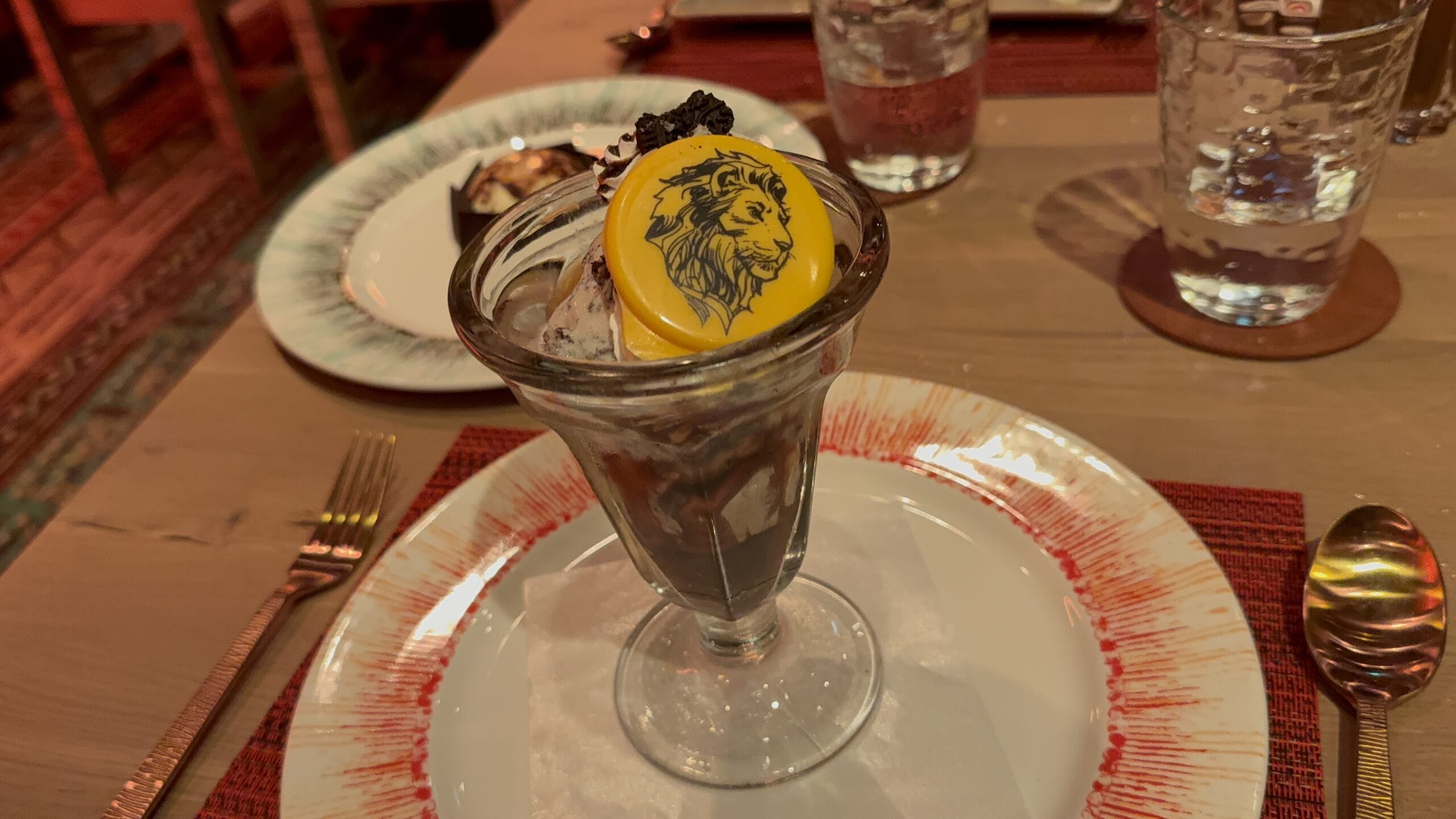 Cookies 'n Cream Ice Cream, Chocolate Wafer Cookies, Chocolate Fudge Sauce, and Whipped Cream