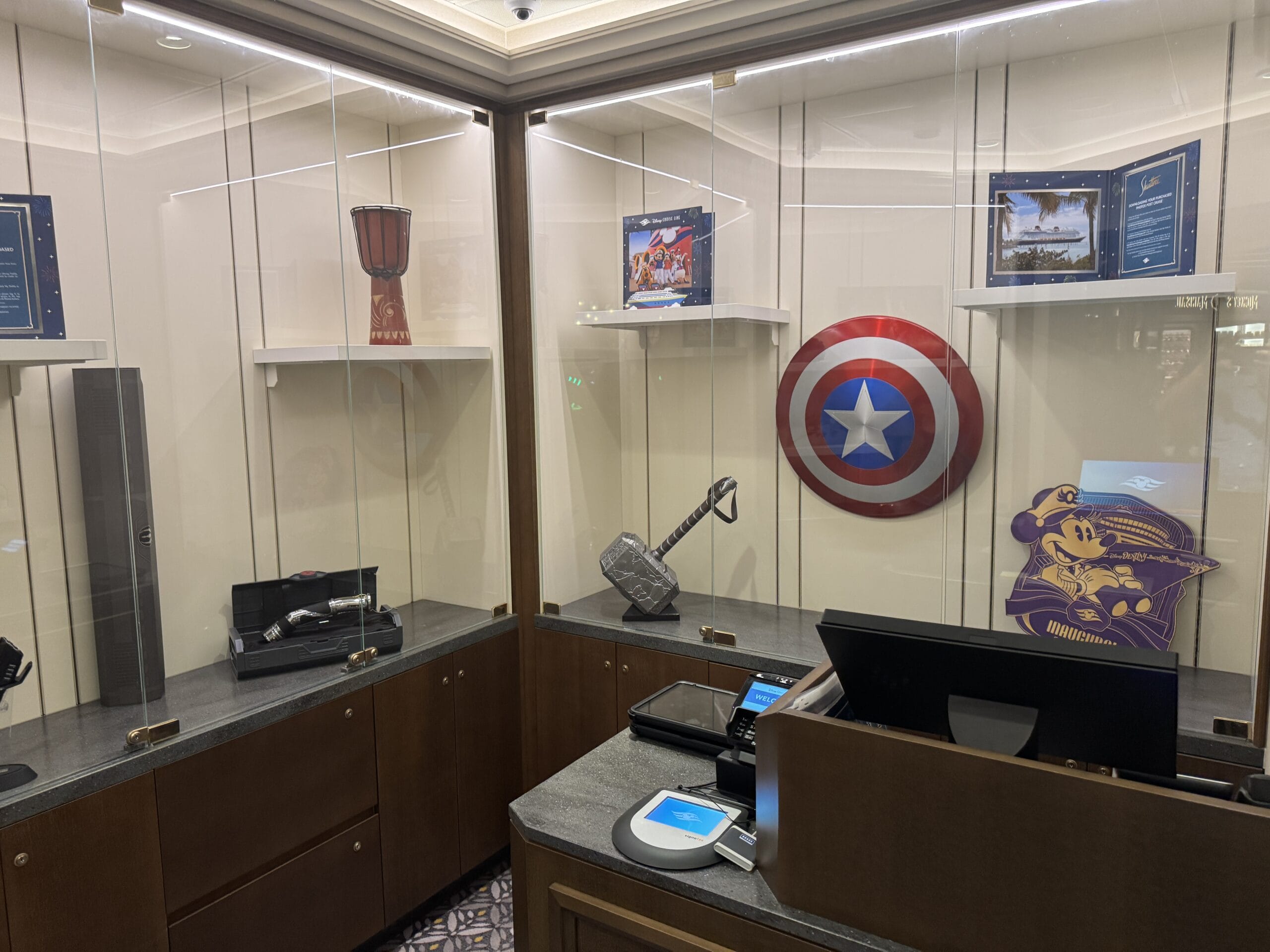 View your cruise photos, create albums and arrange private portrait sessions at the onboard photo shop on the Disney Destiny, which is located on Deck 5.