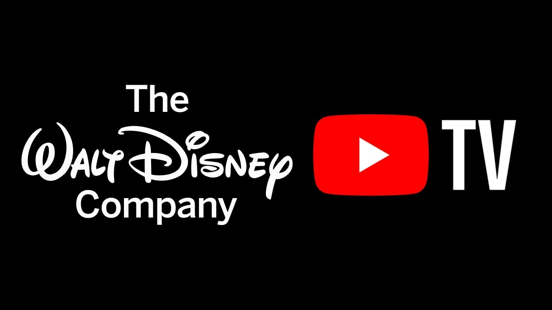 The Walt Disney Company and YouTube TV logos