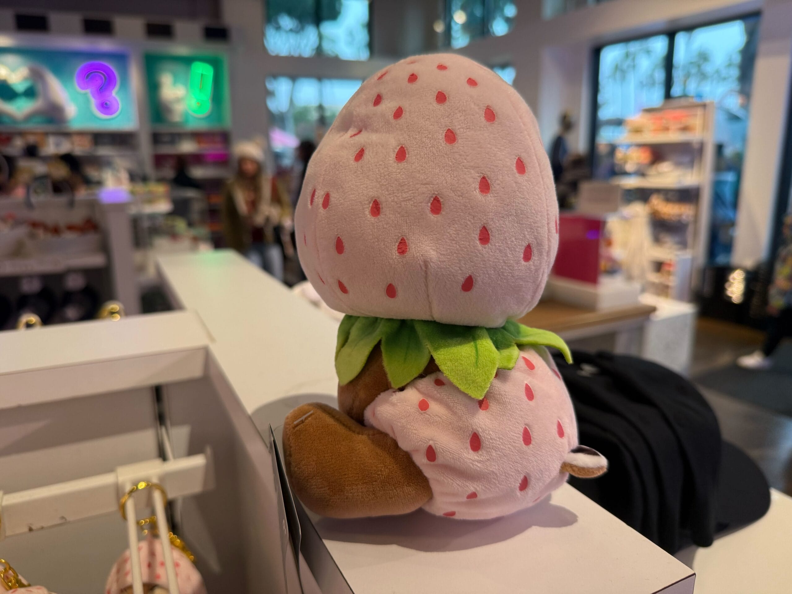 a picture of Dale strawberry plush's side