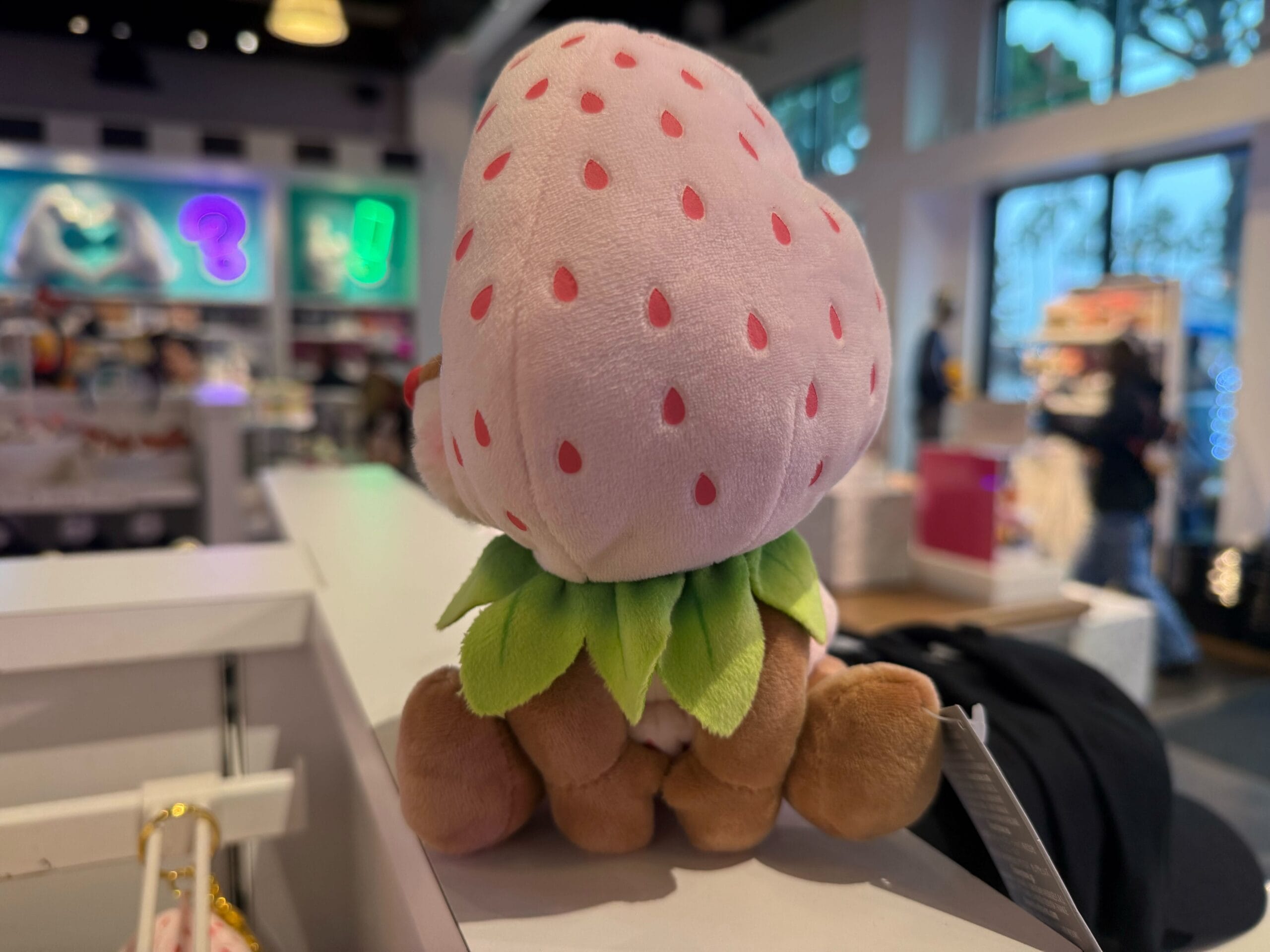 a picture of Dale strawberry plush's side