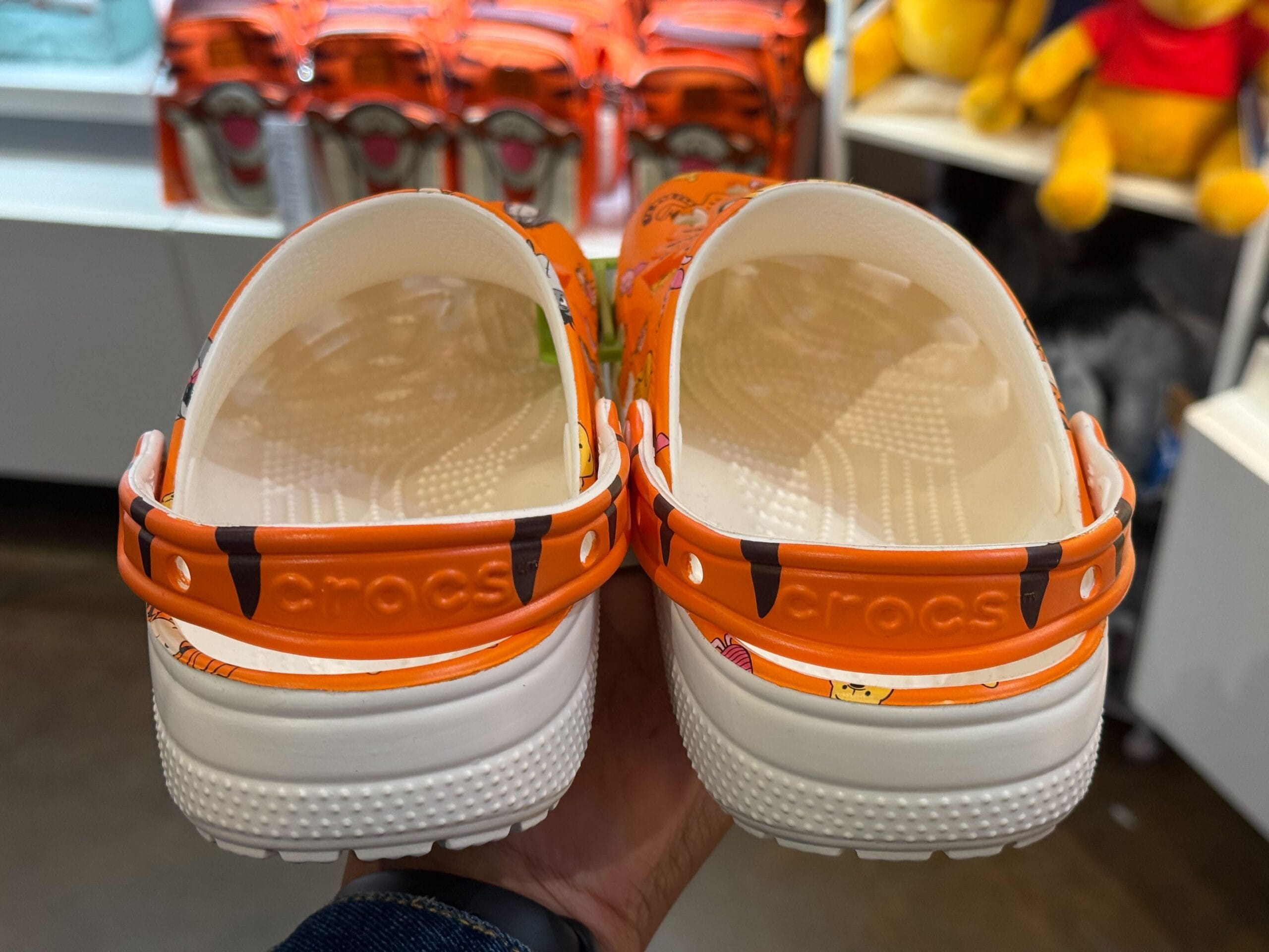 Tigger Crocs inside
