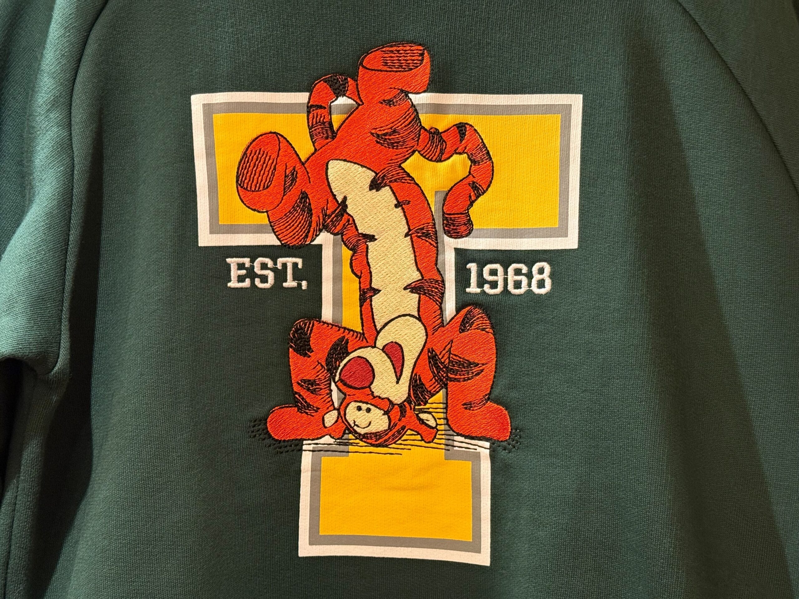Disneyland has new letterman-style sweatshirts, featuring our friends from the Hundred Acre Wood.