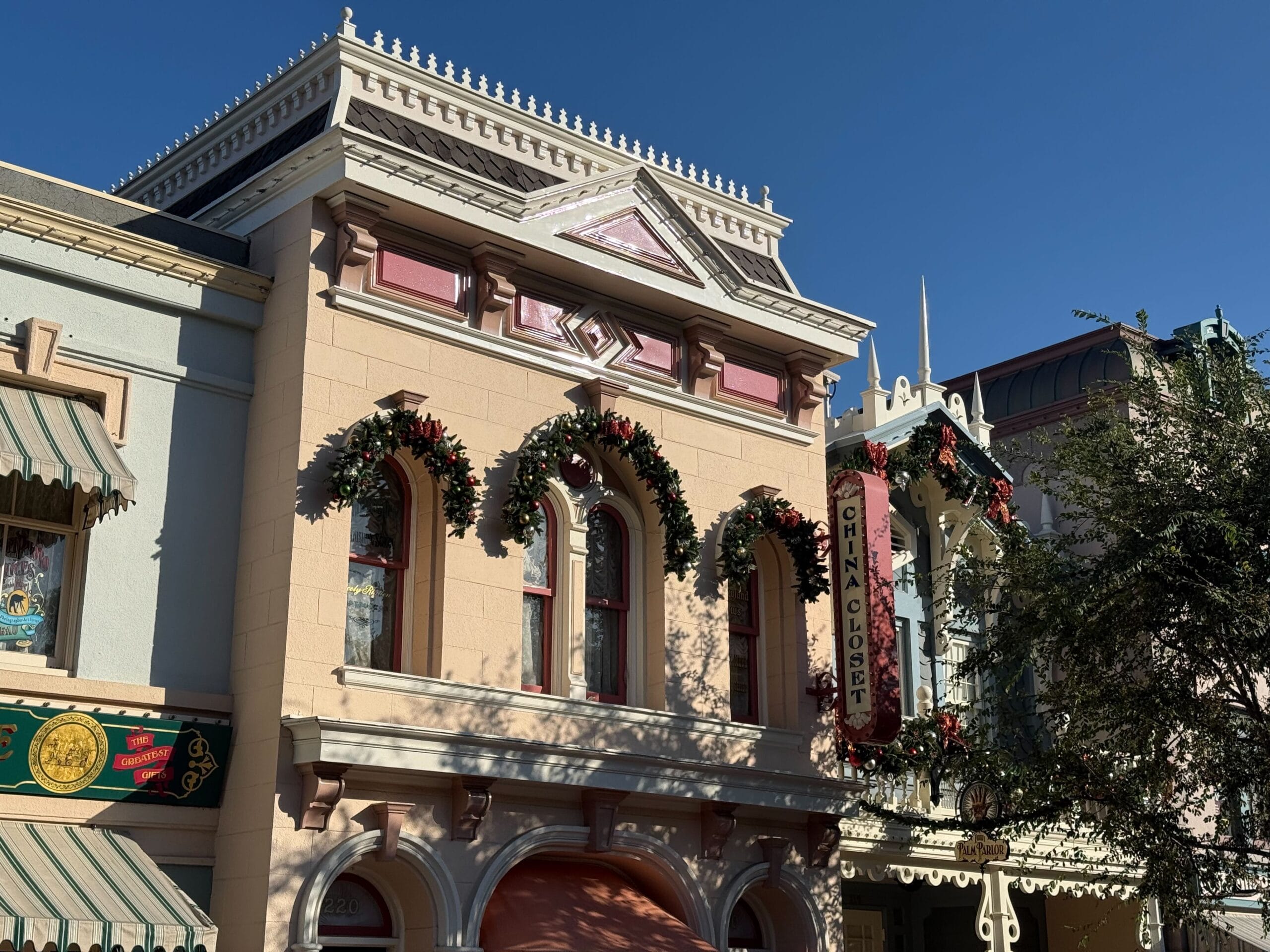 Disneyland Main Street U.S.A. Christmas decorations