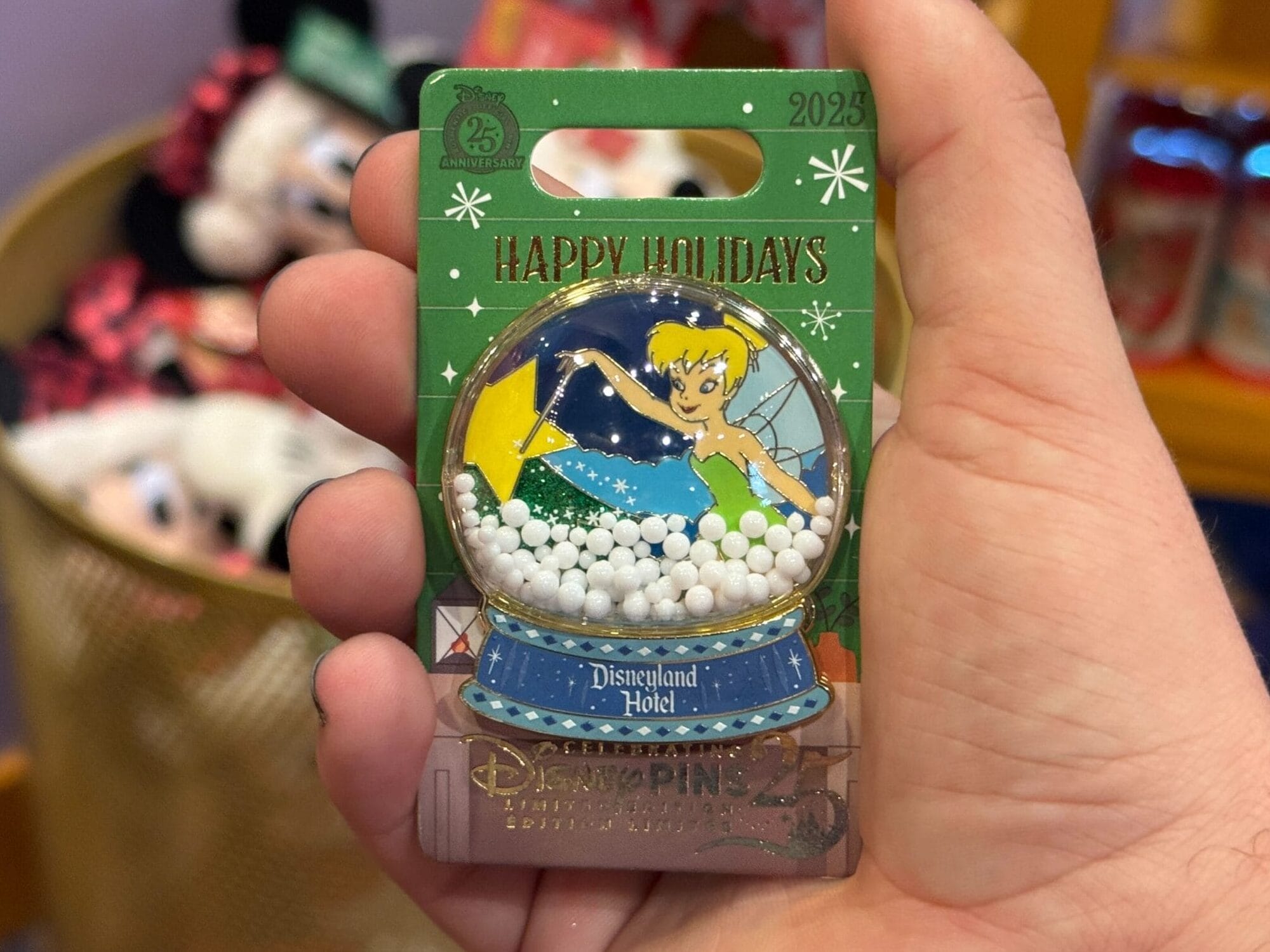 Limited Edition 2025 Disneyland Resort Hotel Holiday Snow Globe Pins Released