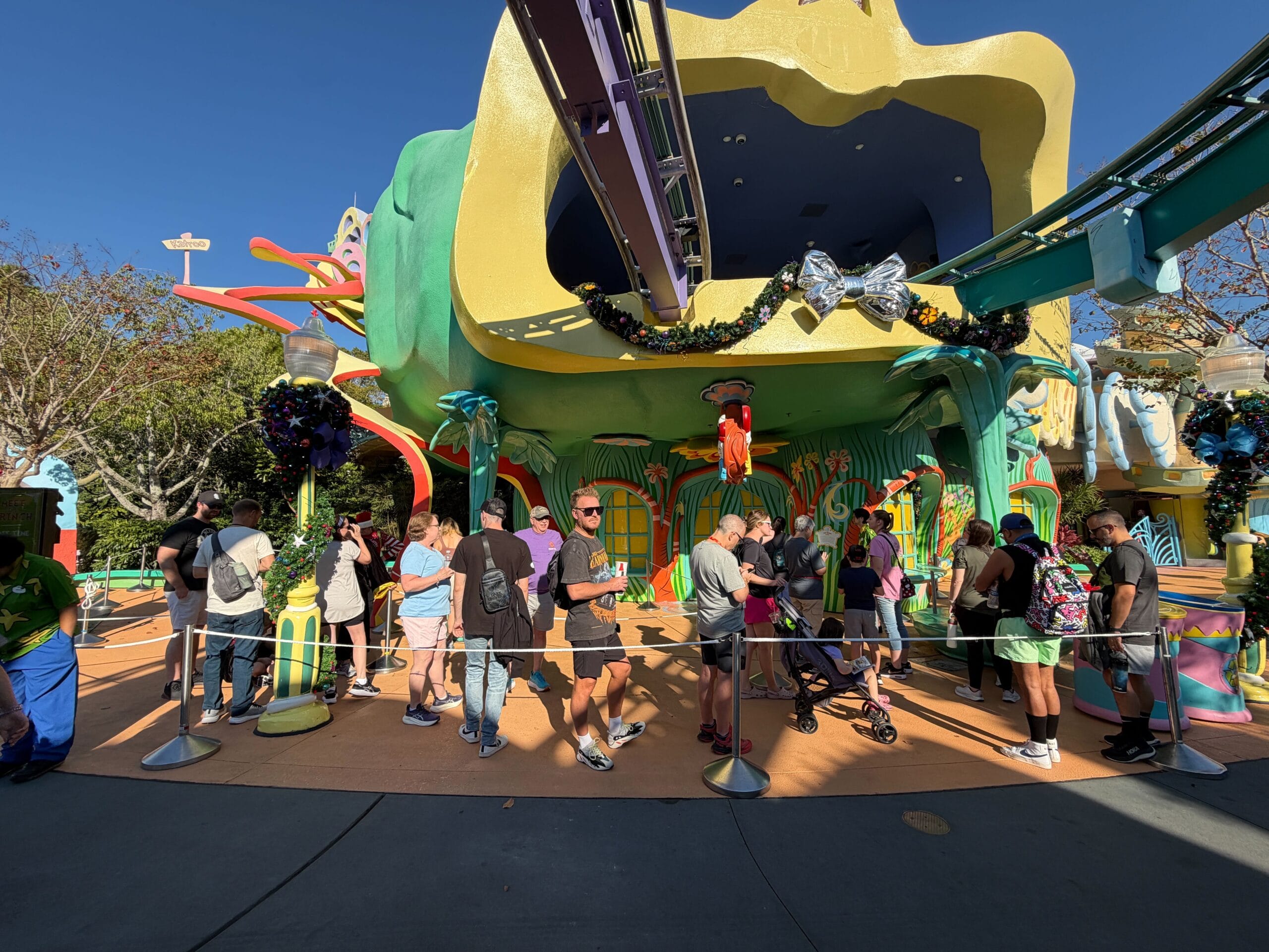 The Grinch meet and greet is back at Seuss Landing in Universal Islands of Adventure for the 2025 Christmas season.