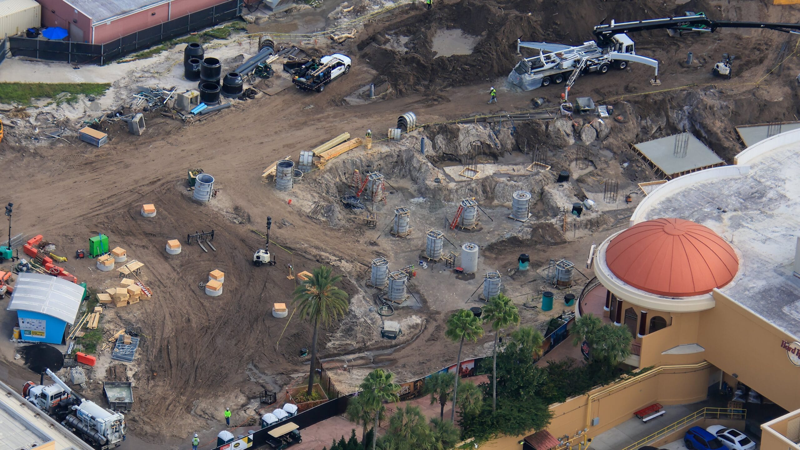 Roller Coaster Footers Installed on Former Rip Ride Rockit Site in Universal Orlando Resort