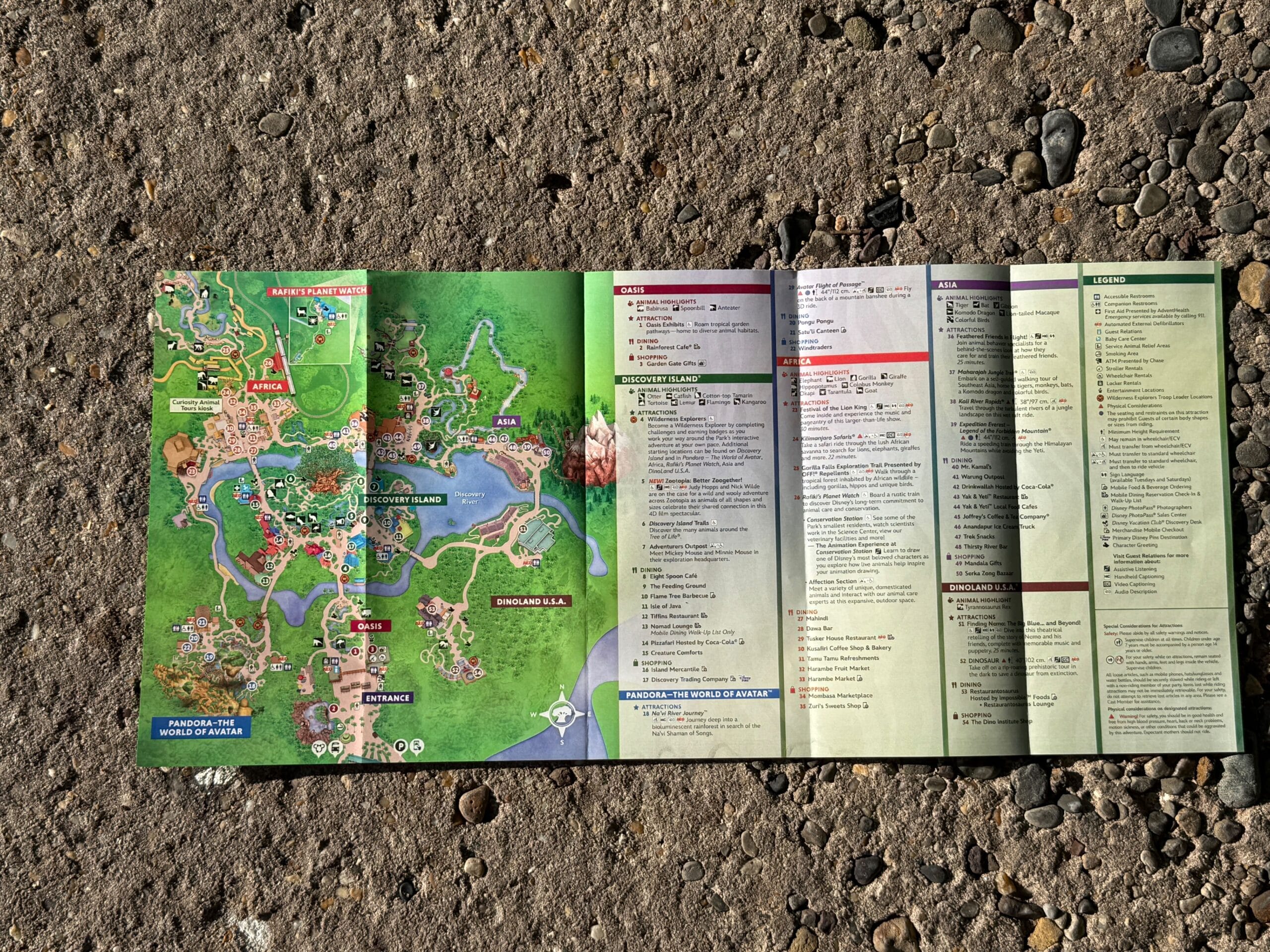 New Disney's Animal Kingdom Guidemap Featuring Zootopia: Better Zoogether