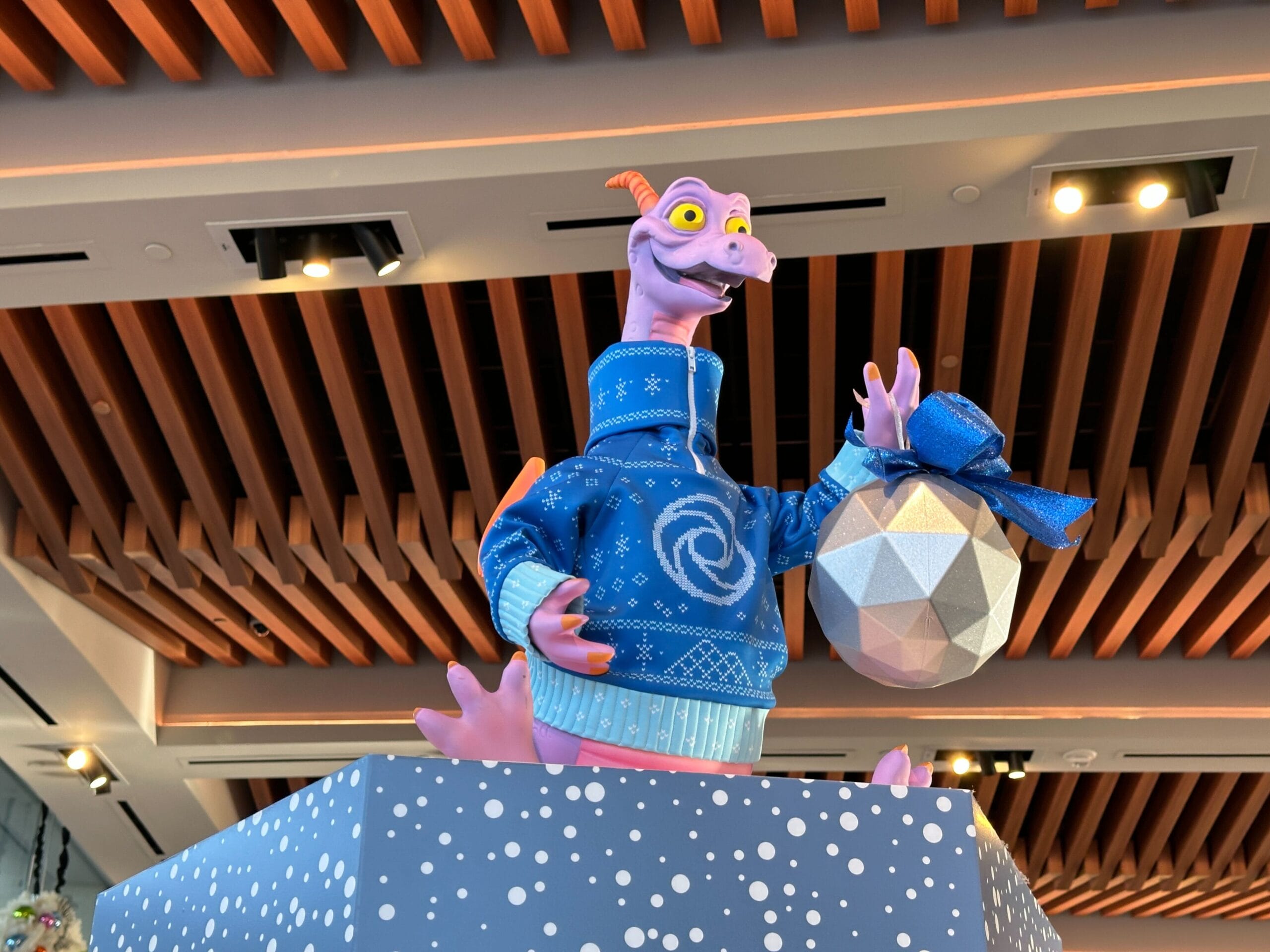 figment in his holiday sweater in the creations shop