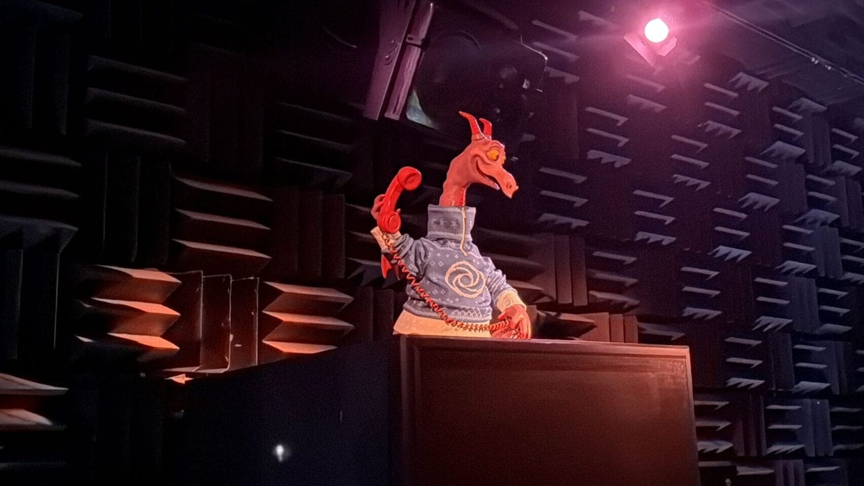 figment in his holiday sweater in the first scene