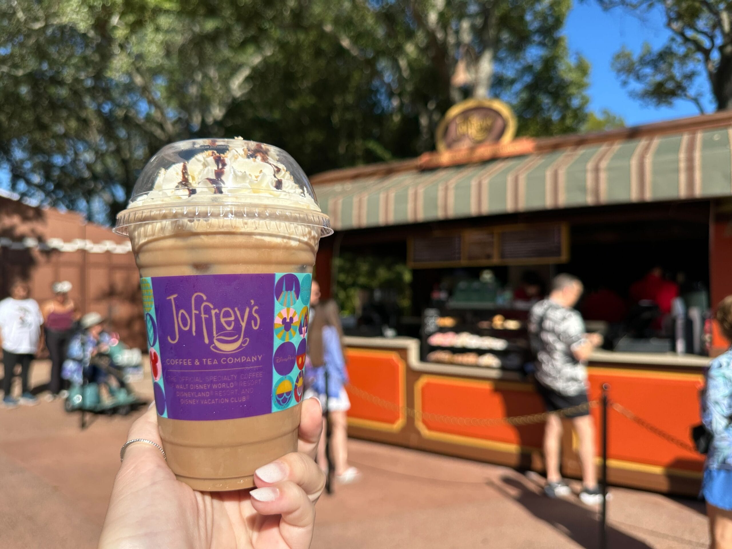 Walt Disney World Annual Passholders can purchase an exclusive Yuletide Log Mocha this holiday season from Joffrey's Coffee & Tea Company in EPCOT