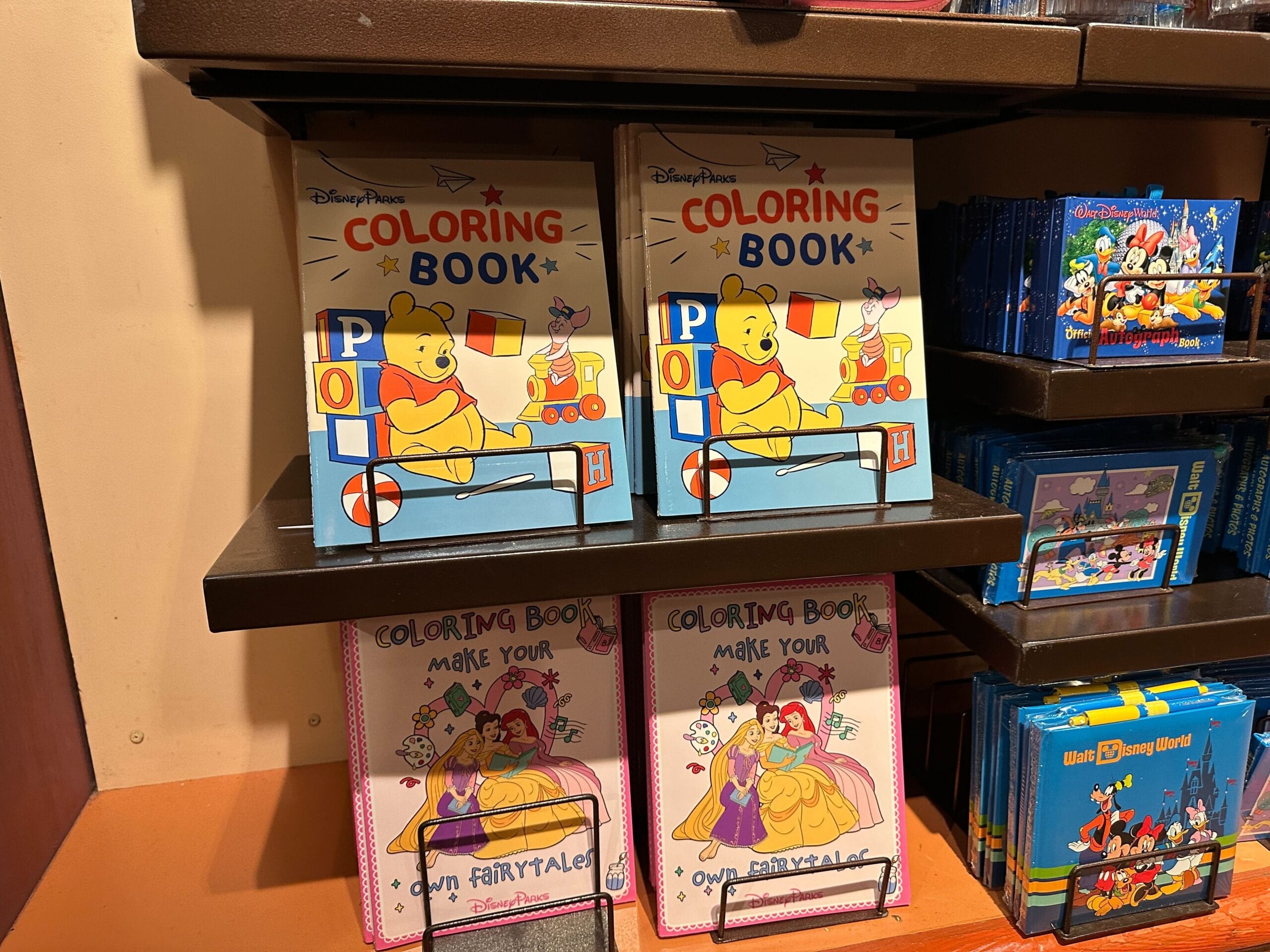 Winnie the Pooh and Disney Princess coloring books now available at Disney World