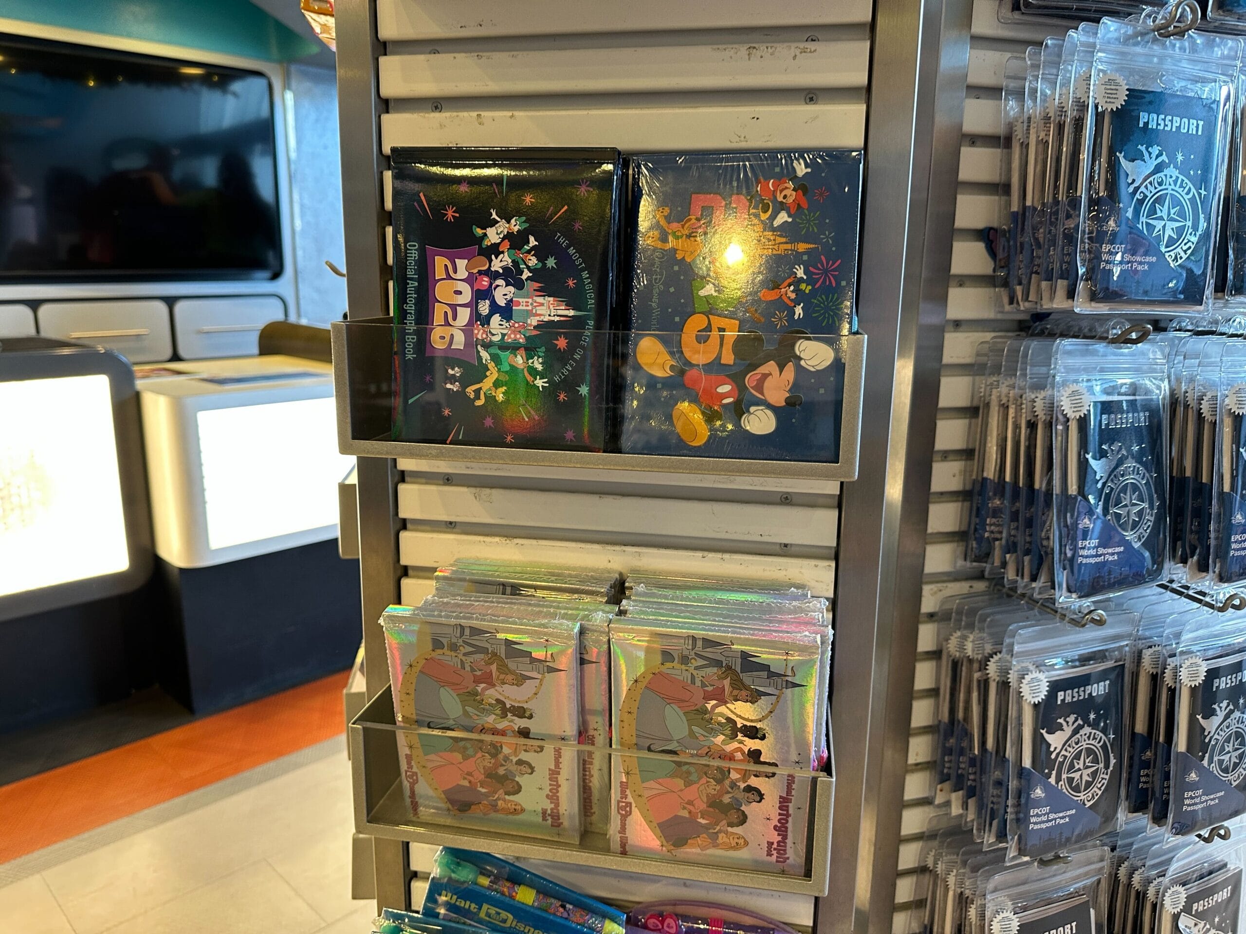 Disney autograph book rack.