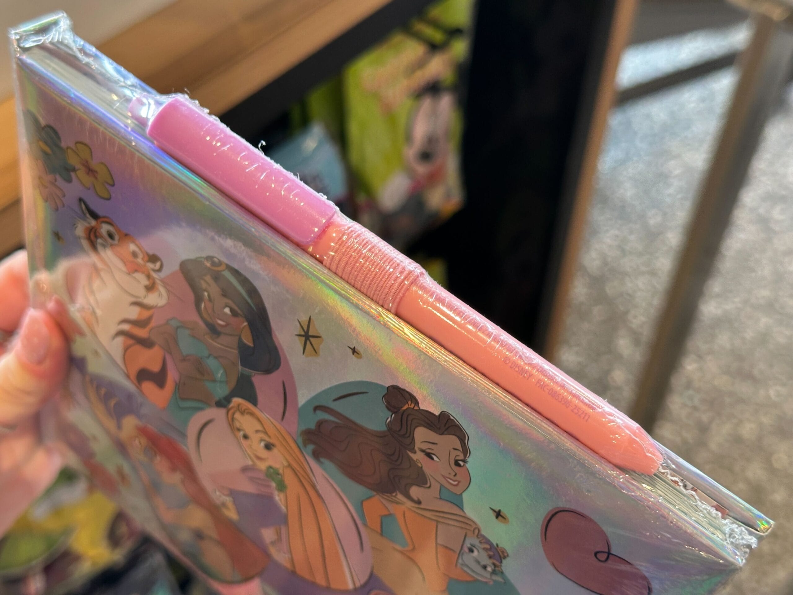 Disney Princess autograph book with photo sleeves pink pen included.