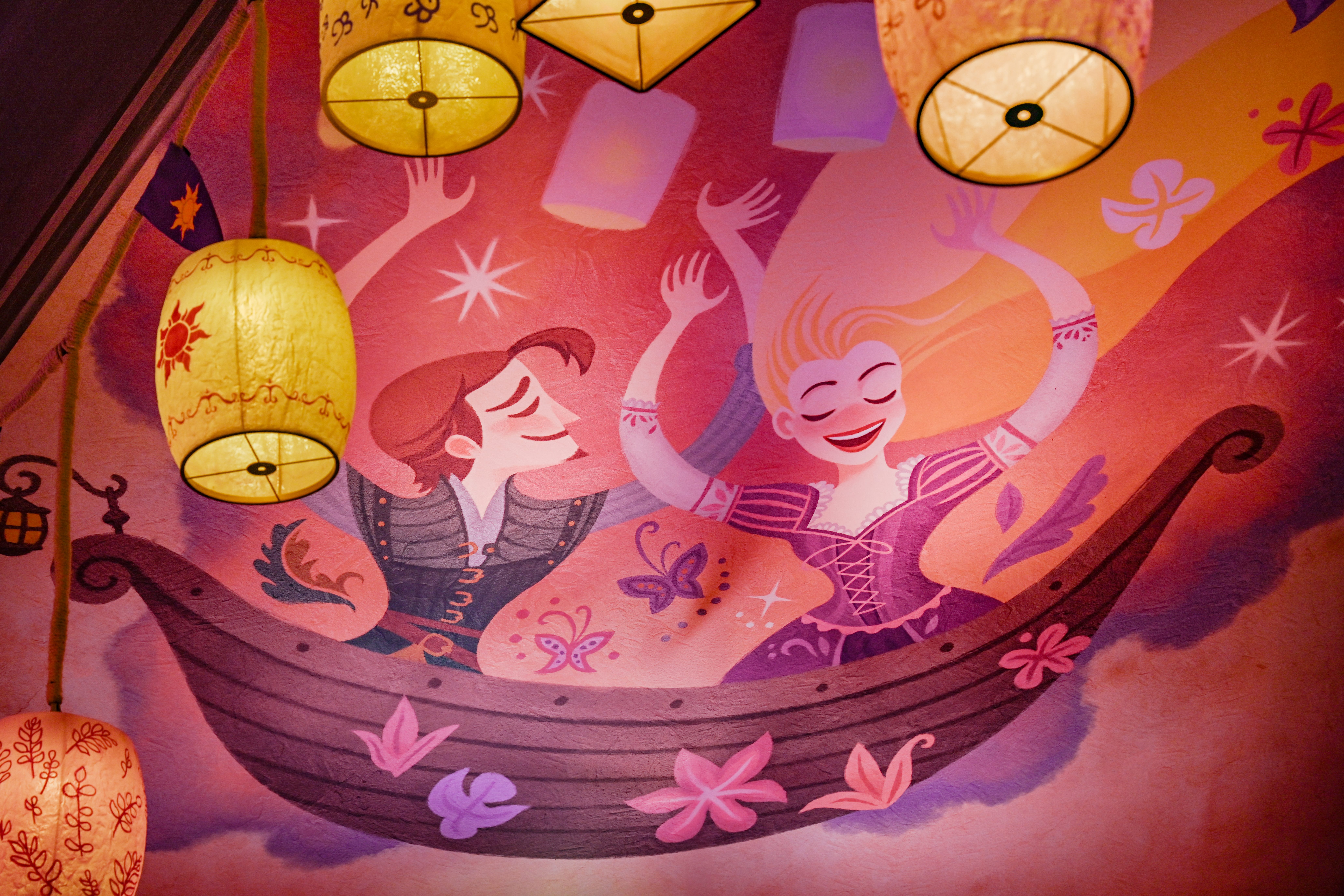 a mural on raiponce tangled spin