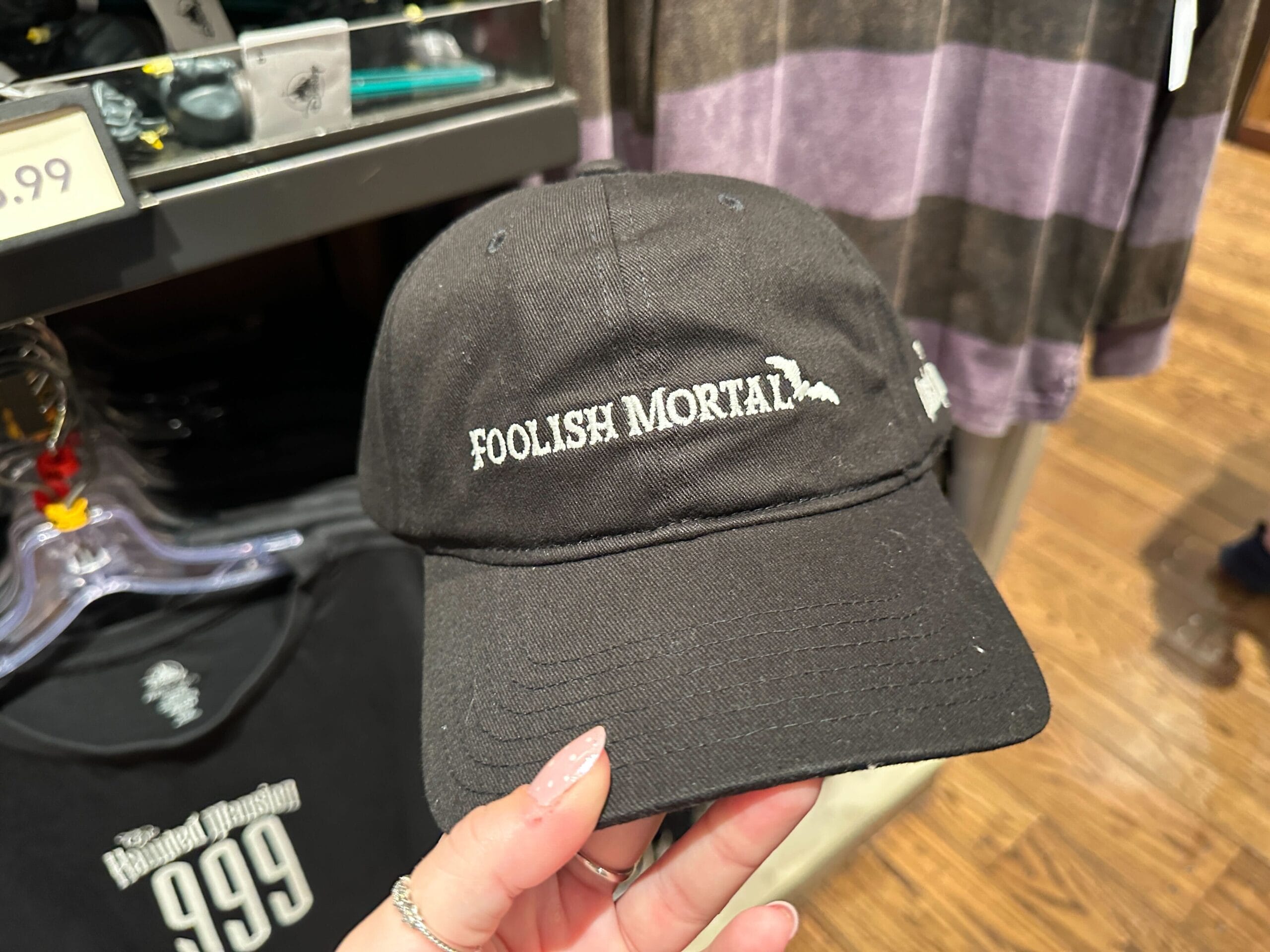 Foolish mortal baseball cap seen from the front