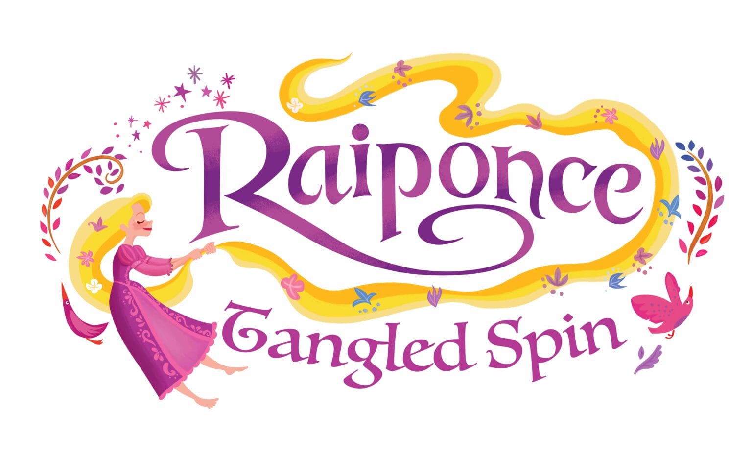 the logo for raiponce tangled spin
