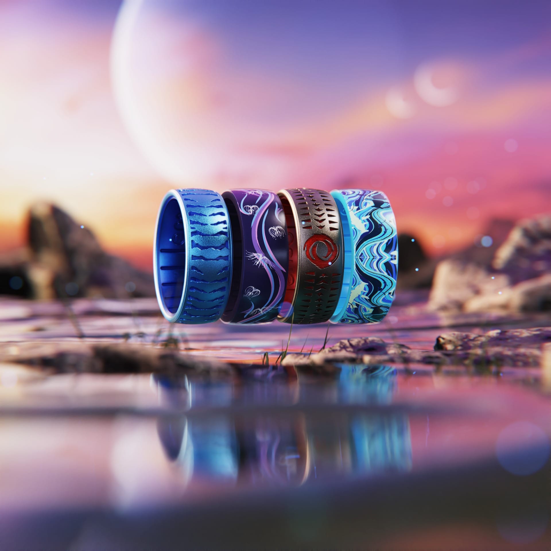 Coming soon to ensorings.com is a new series of silicone Fire and Ash designs.