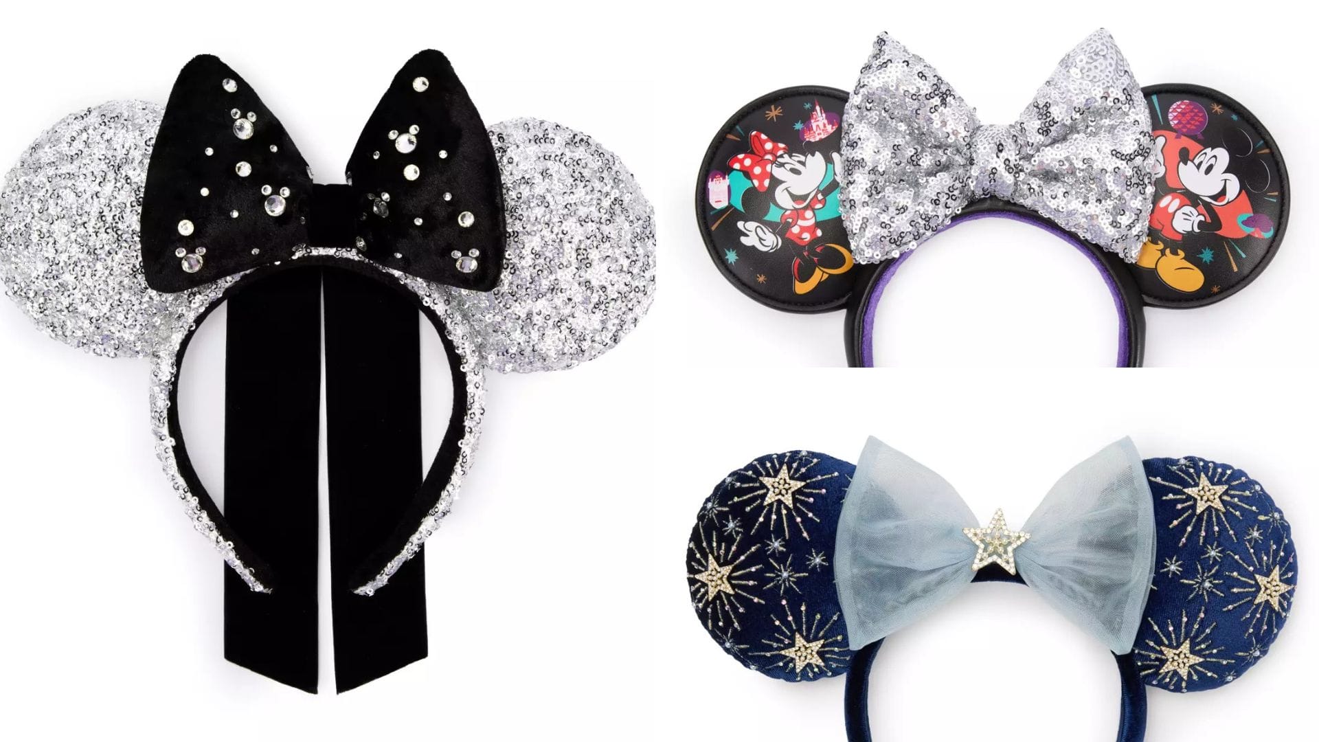 2026, Silver Sequined, and BaubleBar Ear Headbands Available From Disney Store