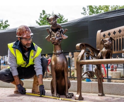 101 dalmatians statue gazebo garden