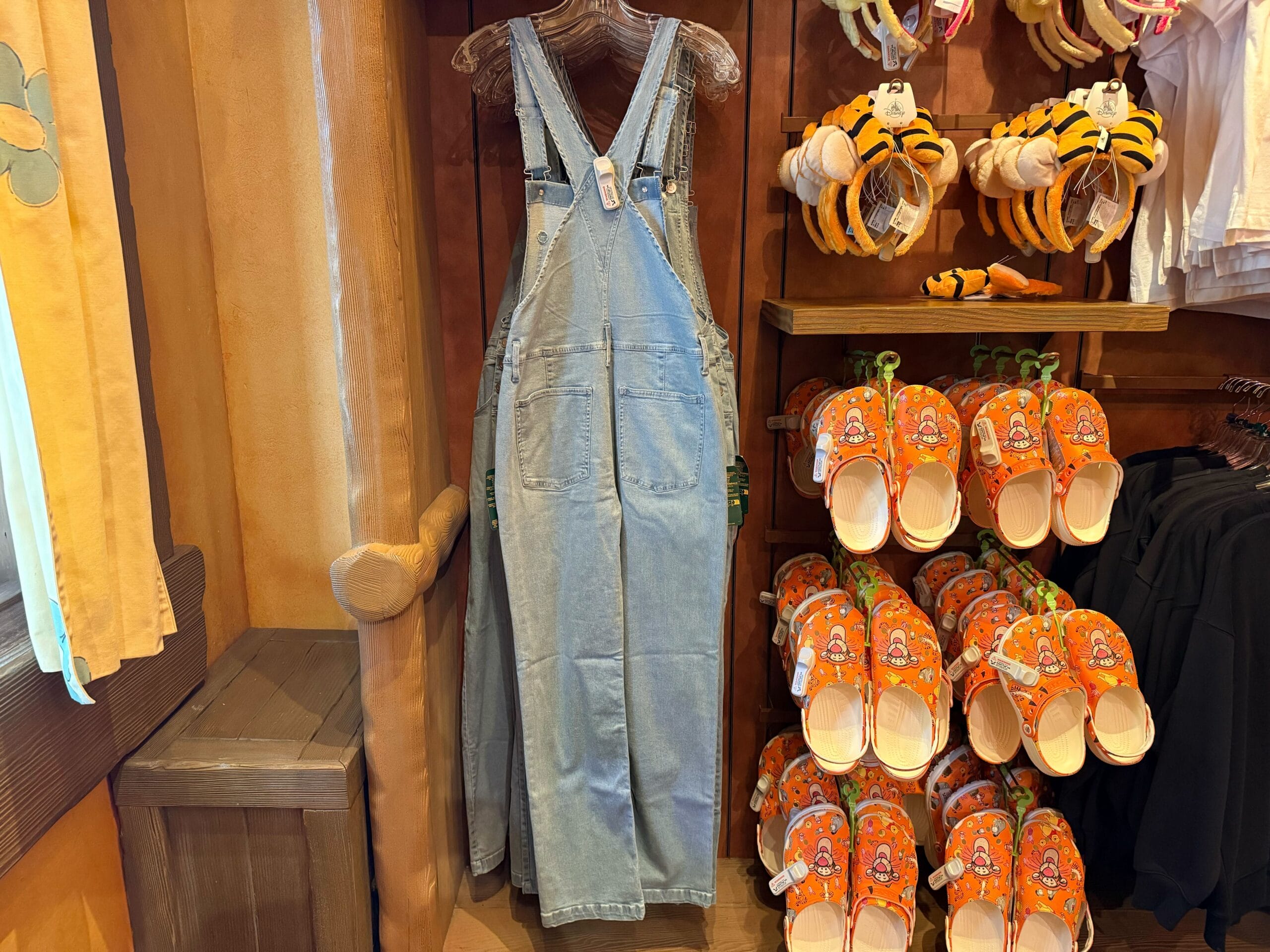 Show your love for Pooh, Eeyore, and Tigger with new Winnie the Pooh denim overalls from Disneyland Resort.