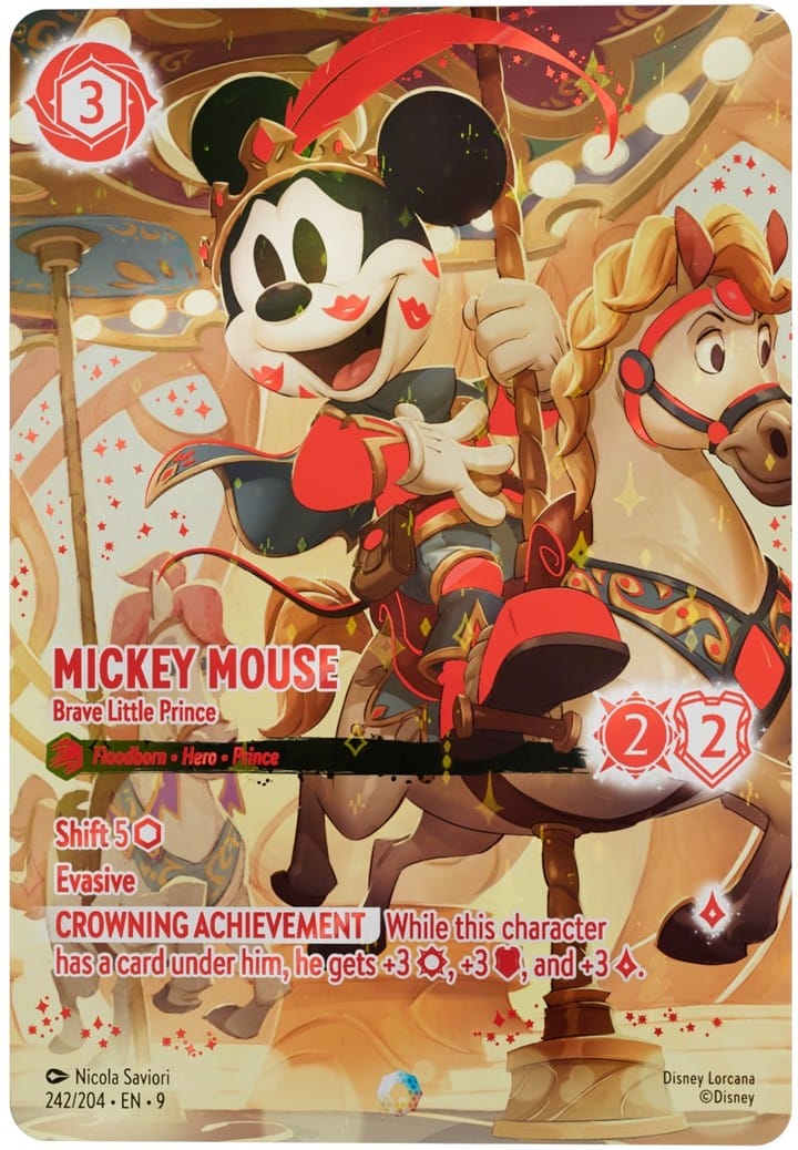 Lorcana trading card game Mickey Mouse Brave Little Prince