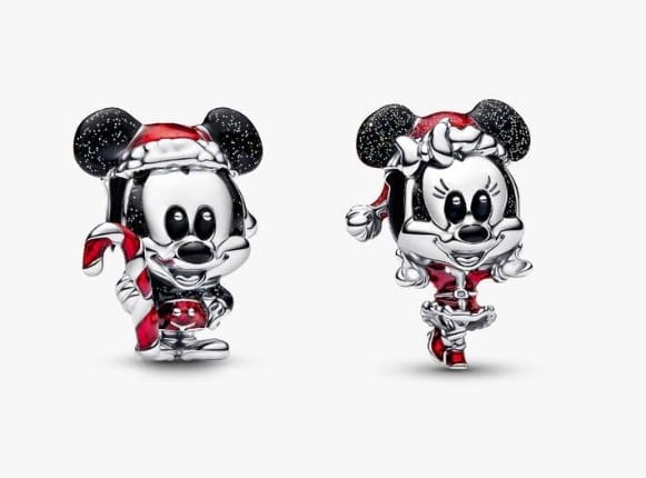 Disney Mickey and Minnie Christmas Charm Duo