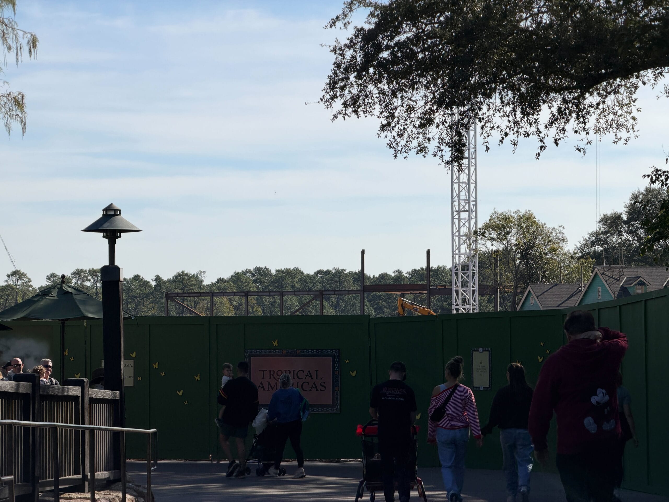 After construction on the new Encanto ride went vertical a week ago, crews have added more steel framing to the structure.