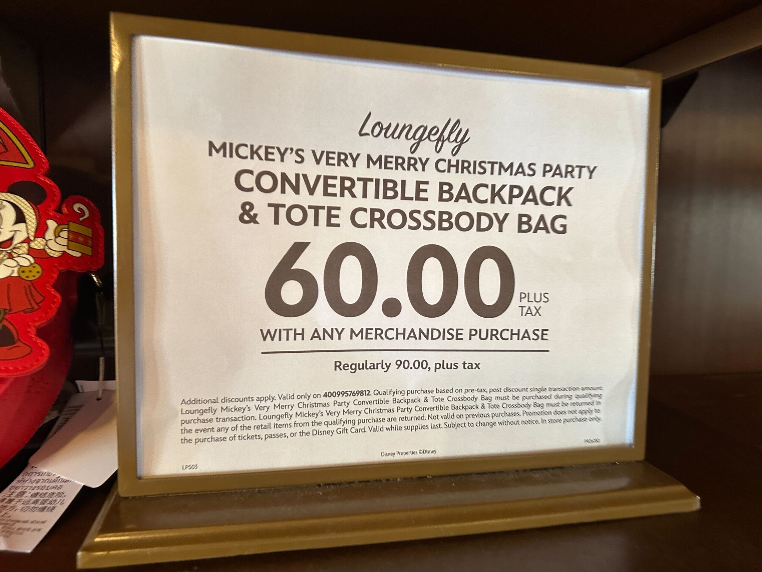 Mickey's Very Merry Christmas Party merchandise now available to day guests