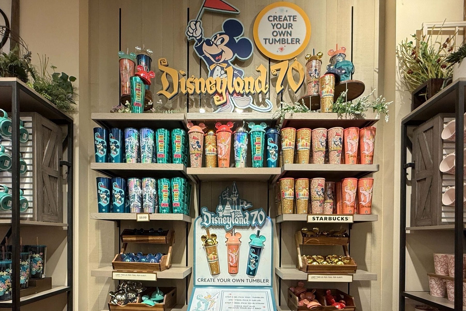 Customize a Starbucks Tumbler at Downtown Disney for Disneyland’s 70th